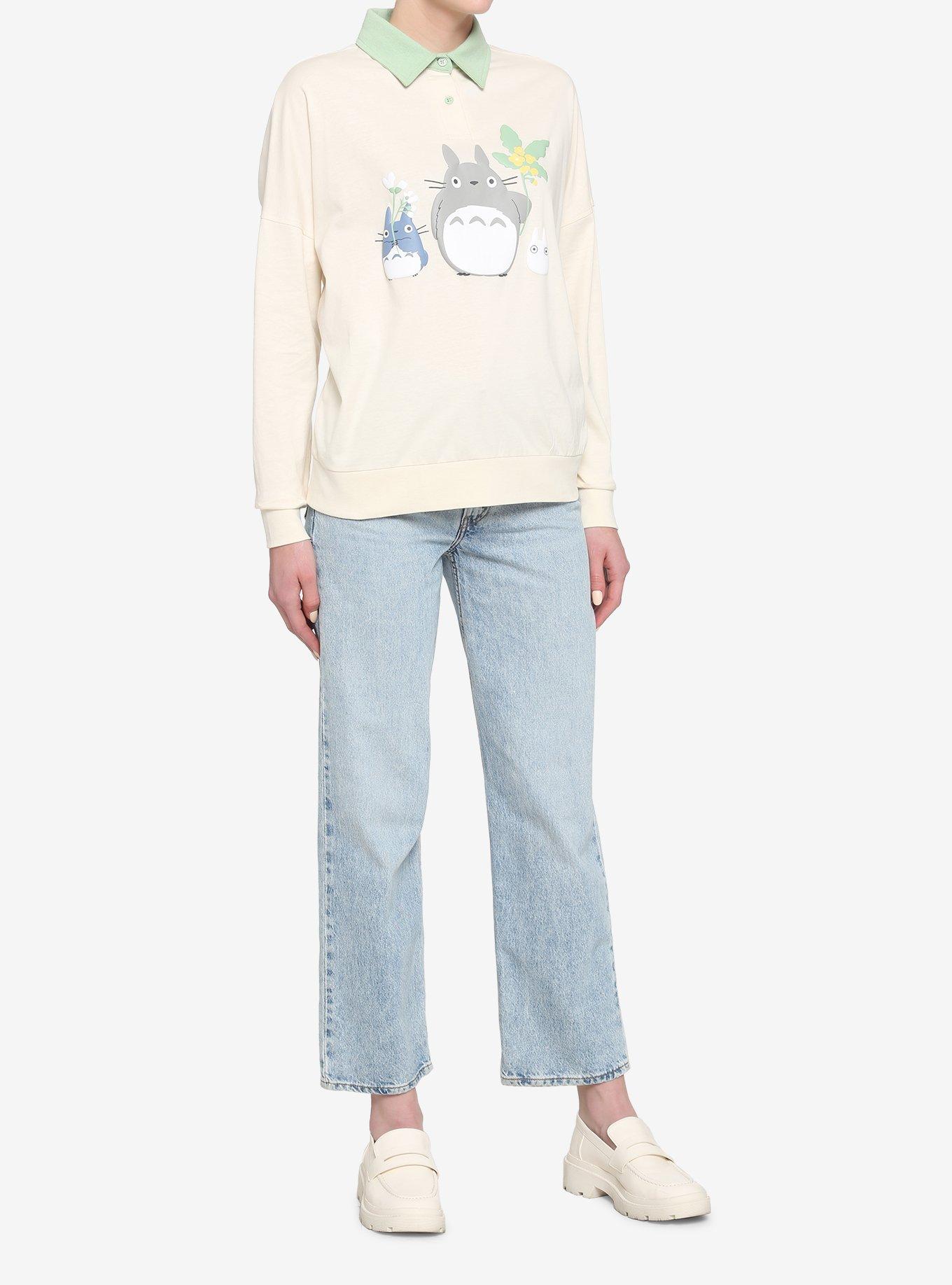 Her Universe Studio Ghibli My Neighbor Totoro Pastel Long-Sleeve Girls Polo Shirt, MULTI, alternate