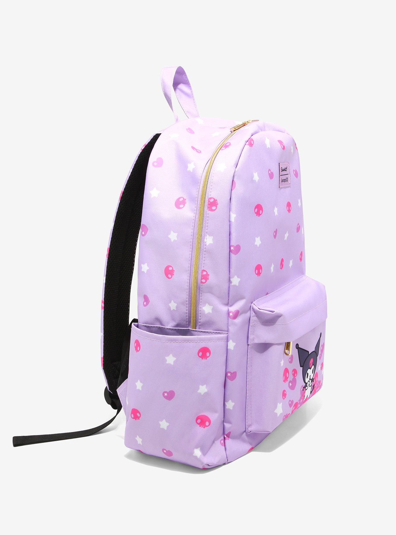 Loungefly Kuromi Pastel Skulls Backpack, , alternate