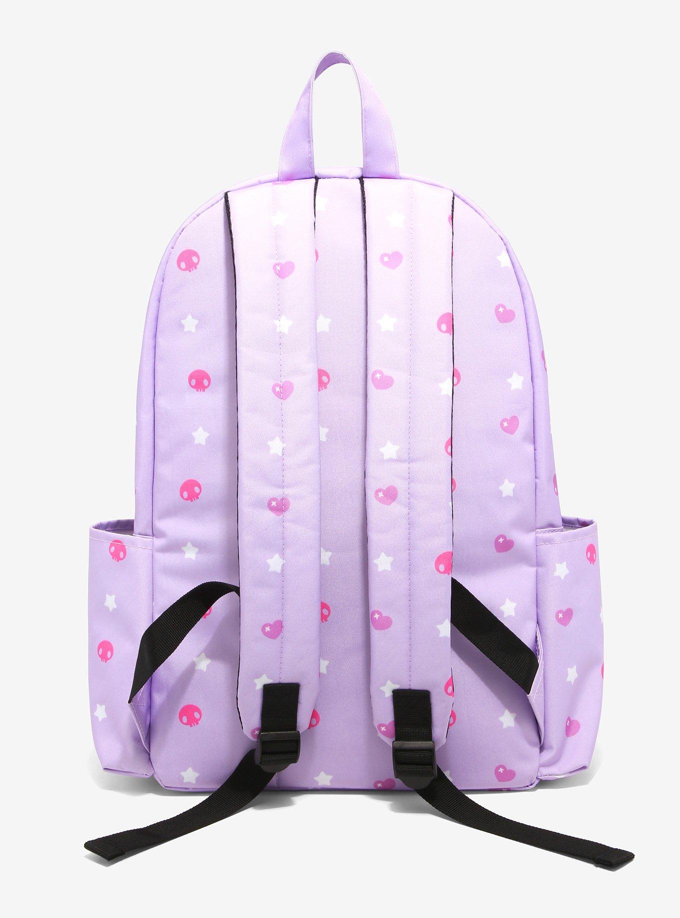 Loungefly Kuromi Pastel Skulls Backpack, , alternate