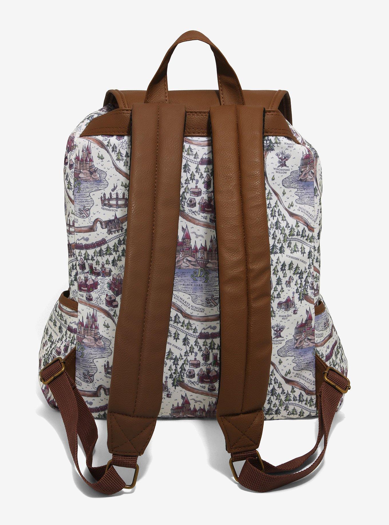 Hot Topic Loungefly Harry Potter Hogwarts Map Passport Crossbody Bag