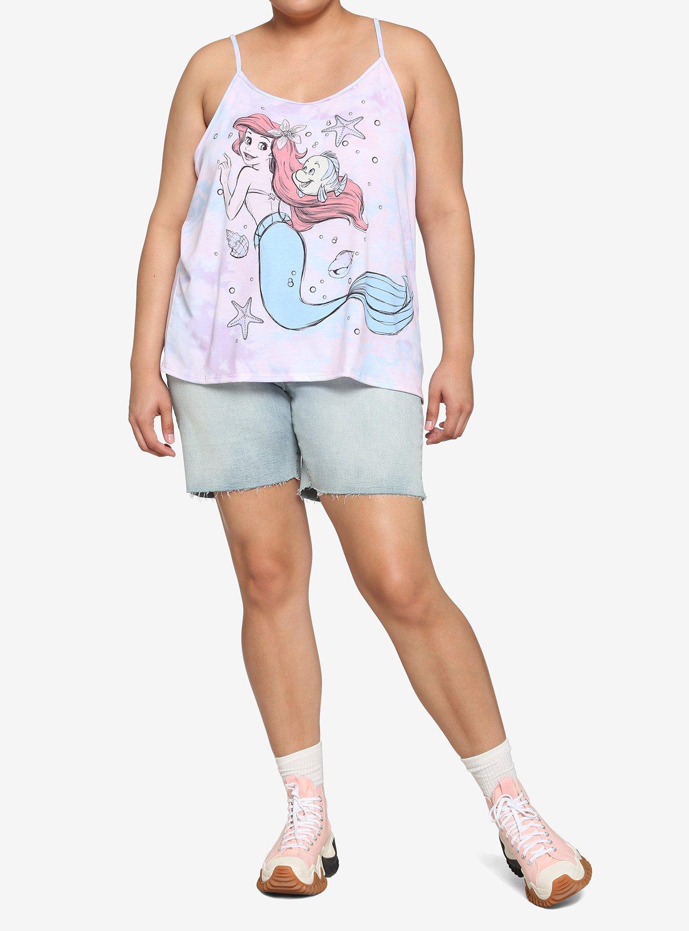 Disney The Little Mermaid Pastel Watercolor Cami Plus Size, MULTI TIE DYE, alternate