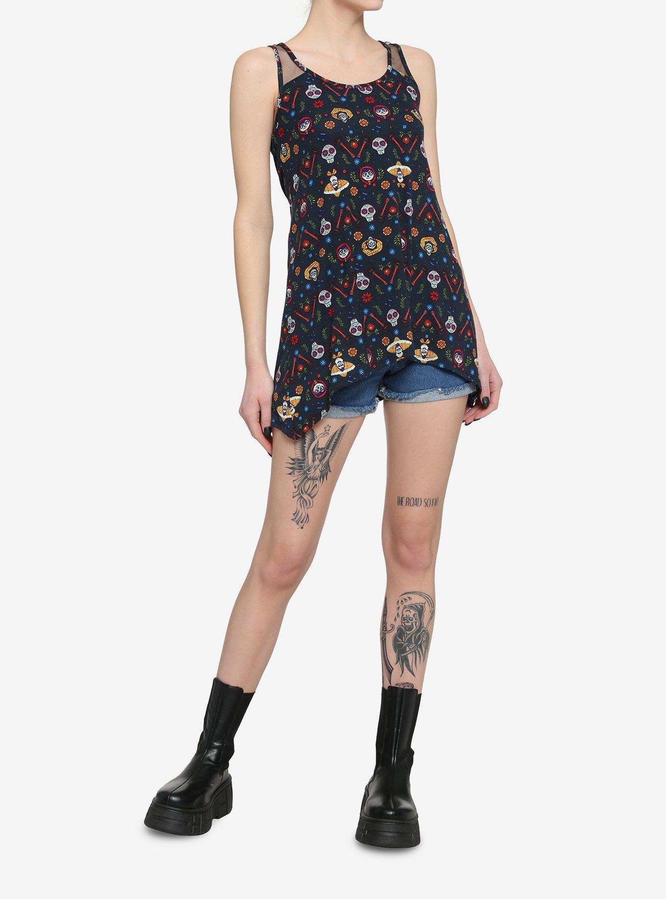 Disney Pixar Coco Shark Bite Tank Top, BLACK, alternate