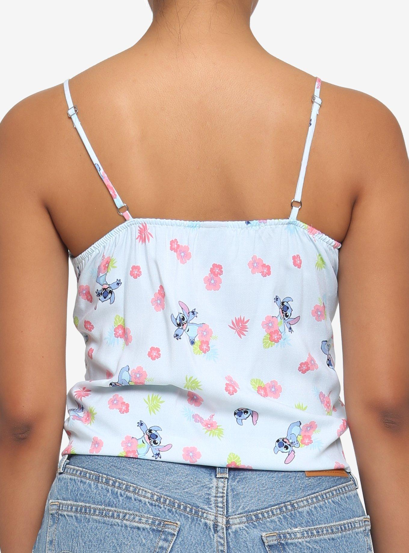 Disney Lilo & Stitch Floral Skimmer Tie-Front Cami, MULTI, alternate