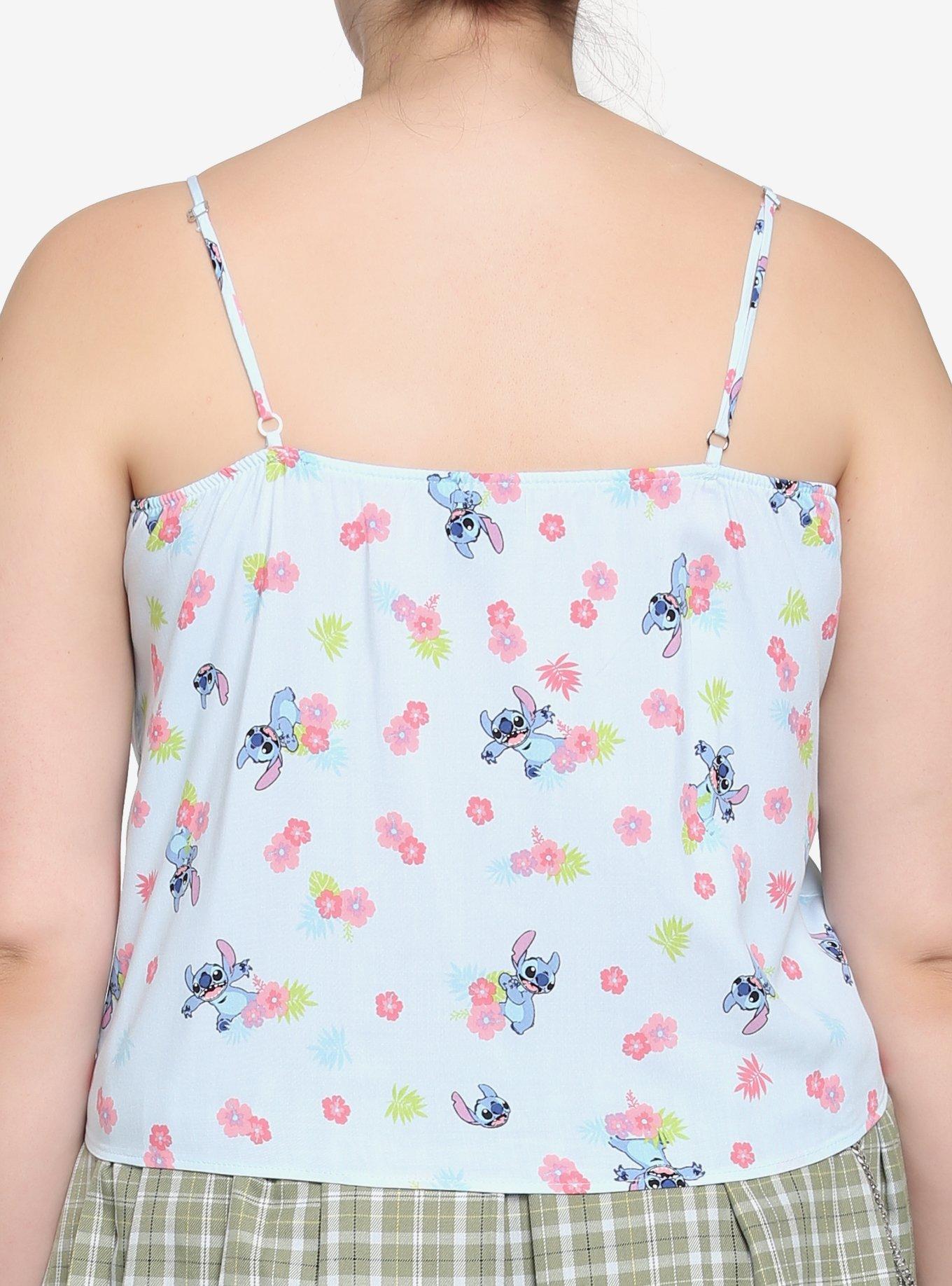 Disney Lilo & Stitch Floral Tie-Front Tank Top Plus Size, MULTI, alternate