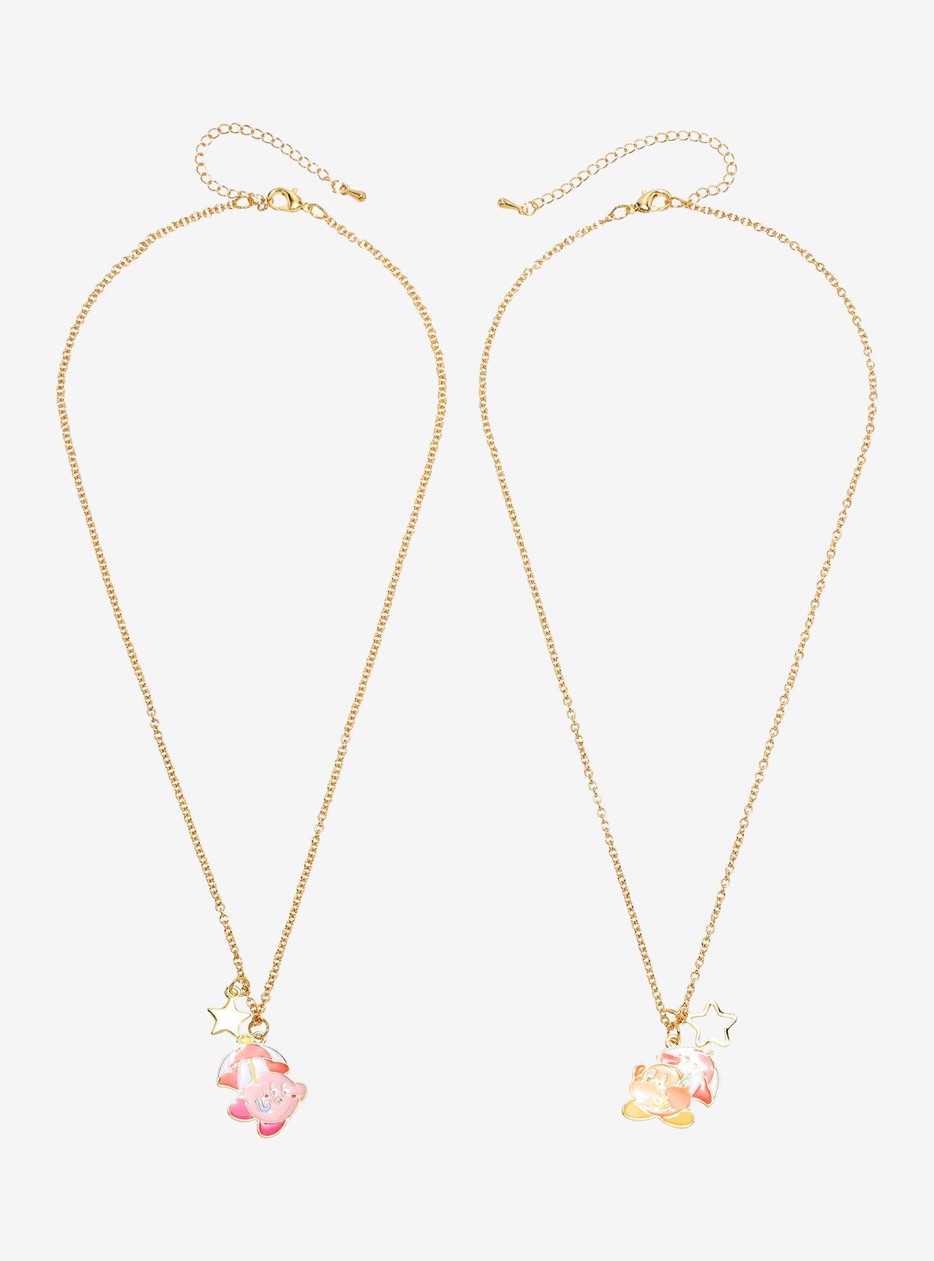 Kirby Waddle Dee Umbrella Best Friend Necklace Set