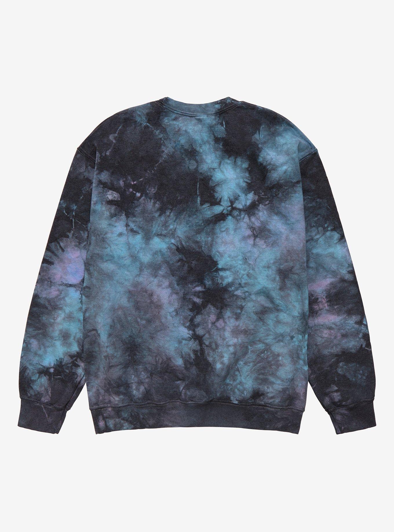 Danny Phantom Danny & Ghost Fight Tie-Dye Crewneck - BoxLunch Exclusive, BLACK TIE DYE, alternate