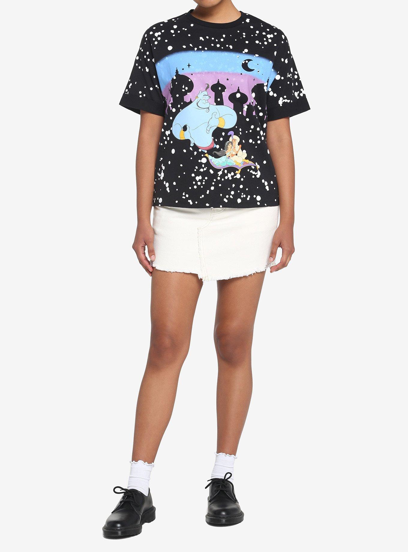 Her Universe Disney Aladdin Carpet Night Sky Boyfriend Fit Girls T-Shirt, MULTI, alternate