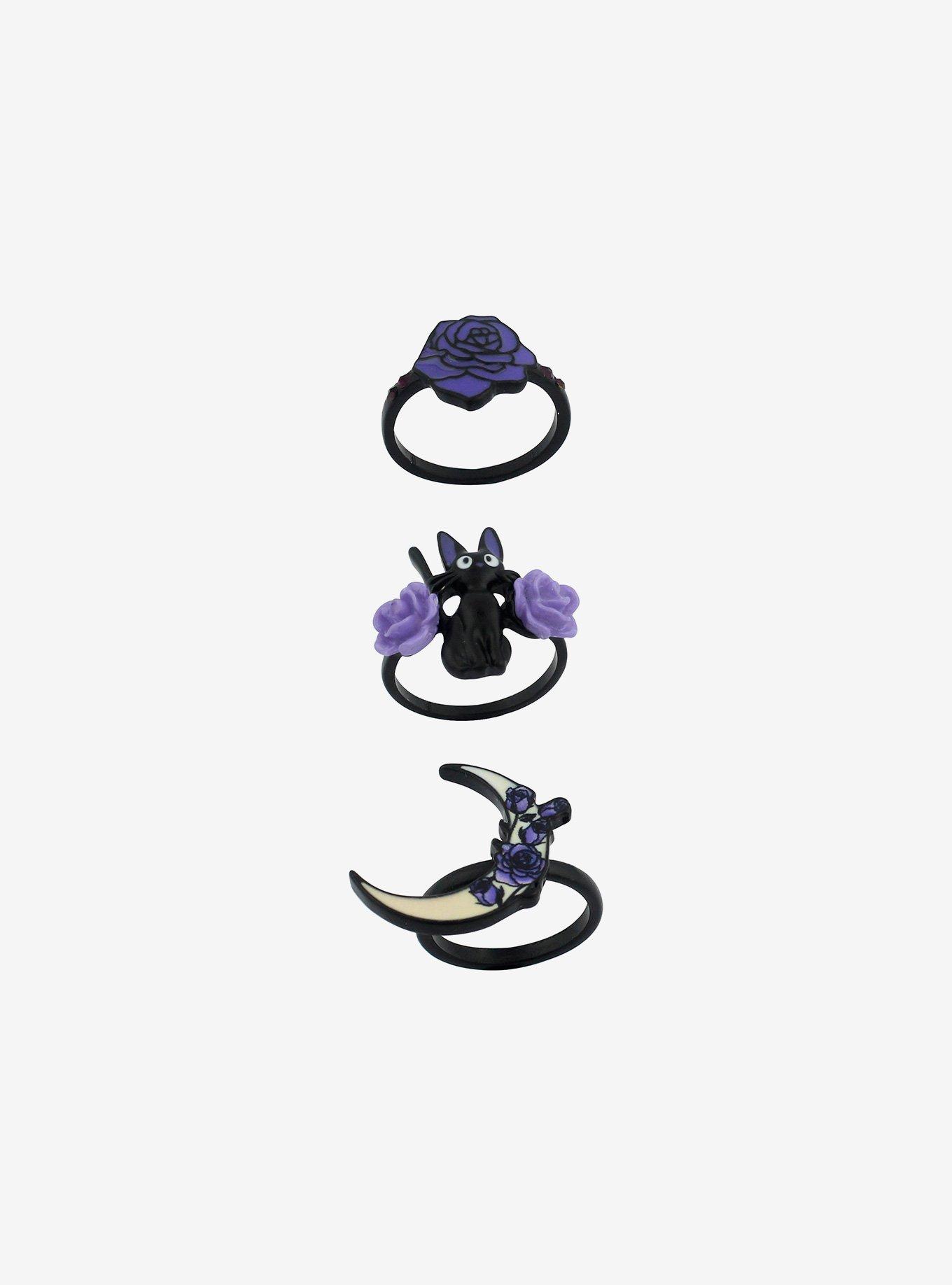 Her Universe Studio Ghibli Kiki's Delivery Service Jiji Celestial Flower Ring Set, , alternate