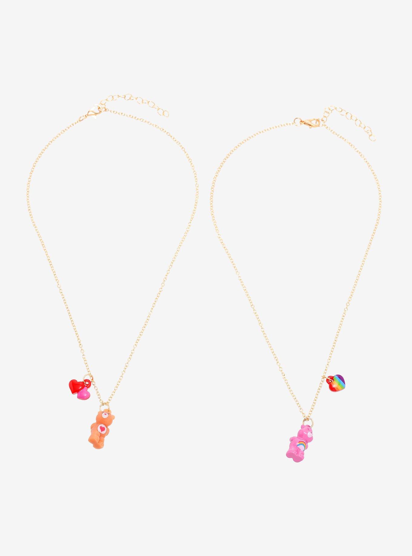 Care Bears Rainbow Heart Charm Best Friend Bracelet Set, , alternate