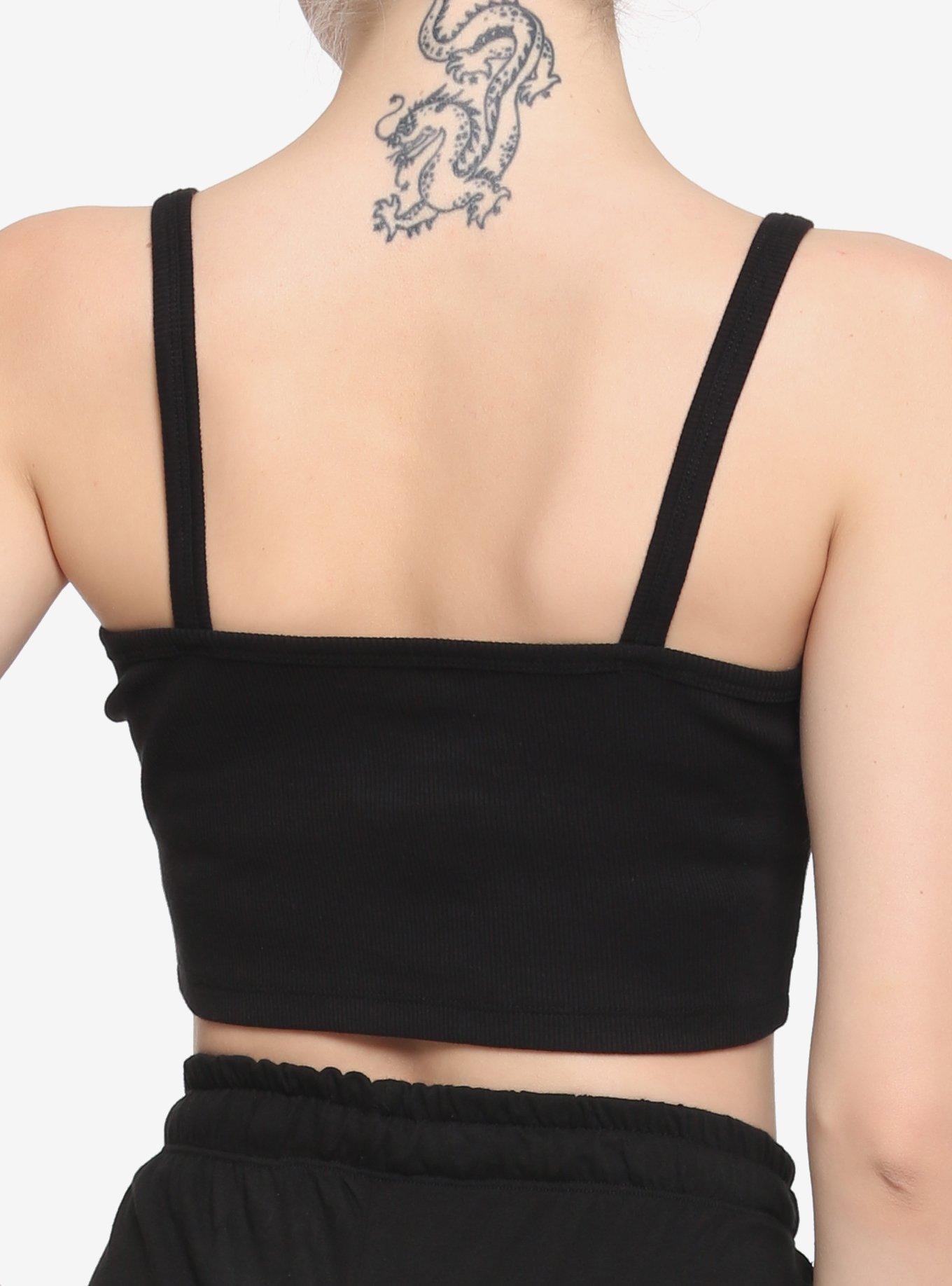 Coiled Snakes Girls Crop Cami, BLACK, alternate