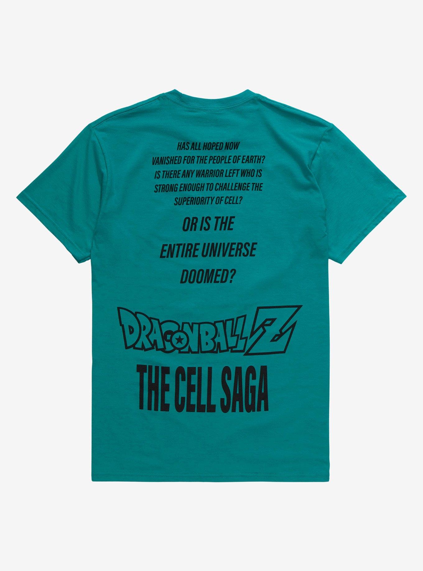 Dragon Ball Z Cell Saga Panel T-Shirt - BoxLunch Exclusive, TEAL, alternate