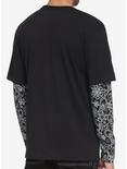 Black & White Paisley Twofer Long-Sleeve T-Shirt, BLACK  WHITE, alternate