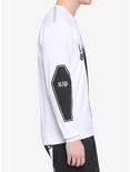 RIP Coffin Split Long-Sleeve T-Shirt, BLACK  WHITE, alternate