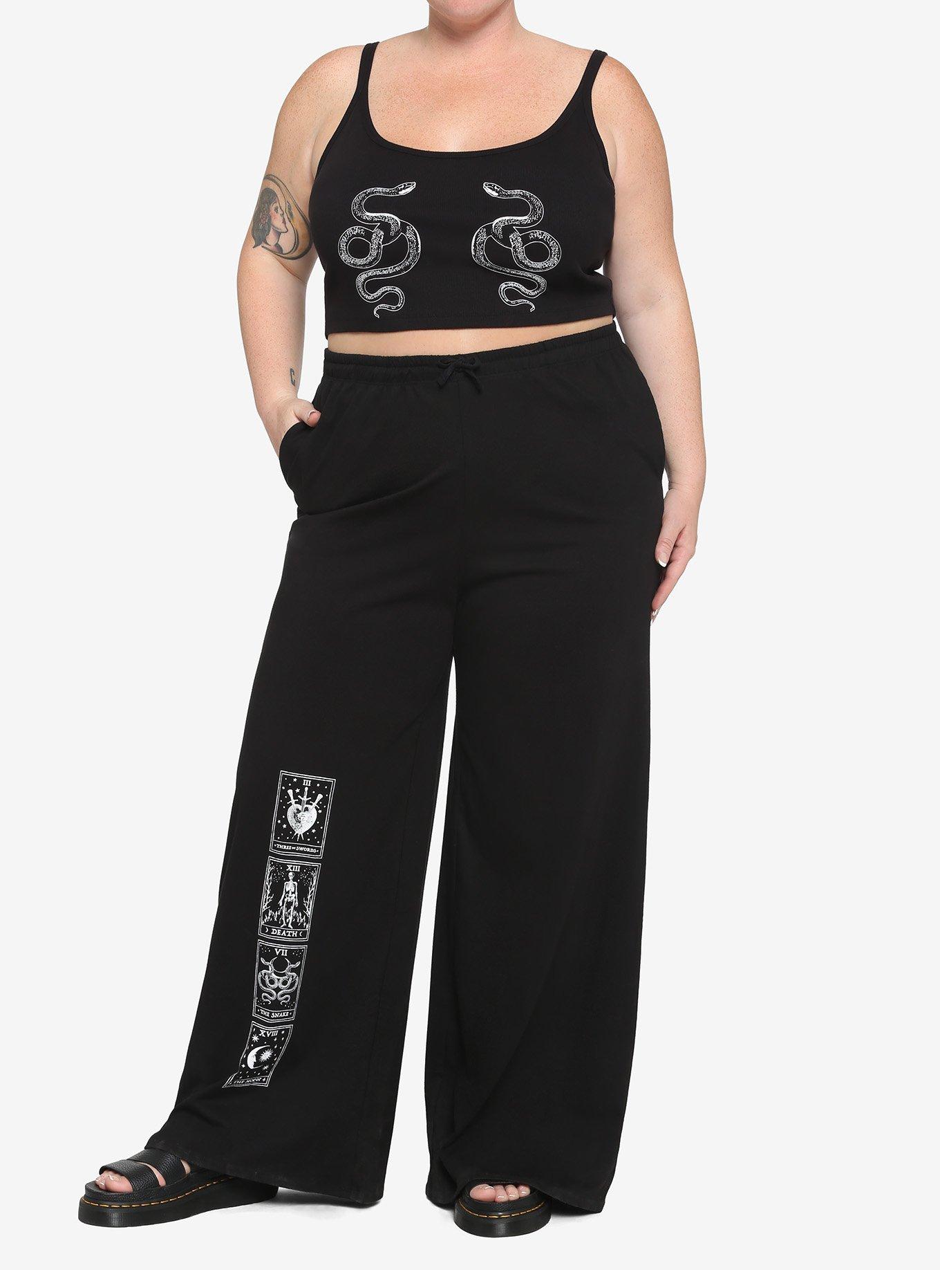 Tarot Cards Girls Lounge Pants Plus Size, BLACK, alternate