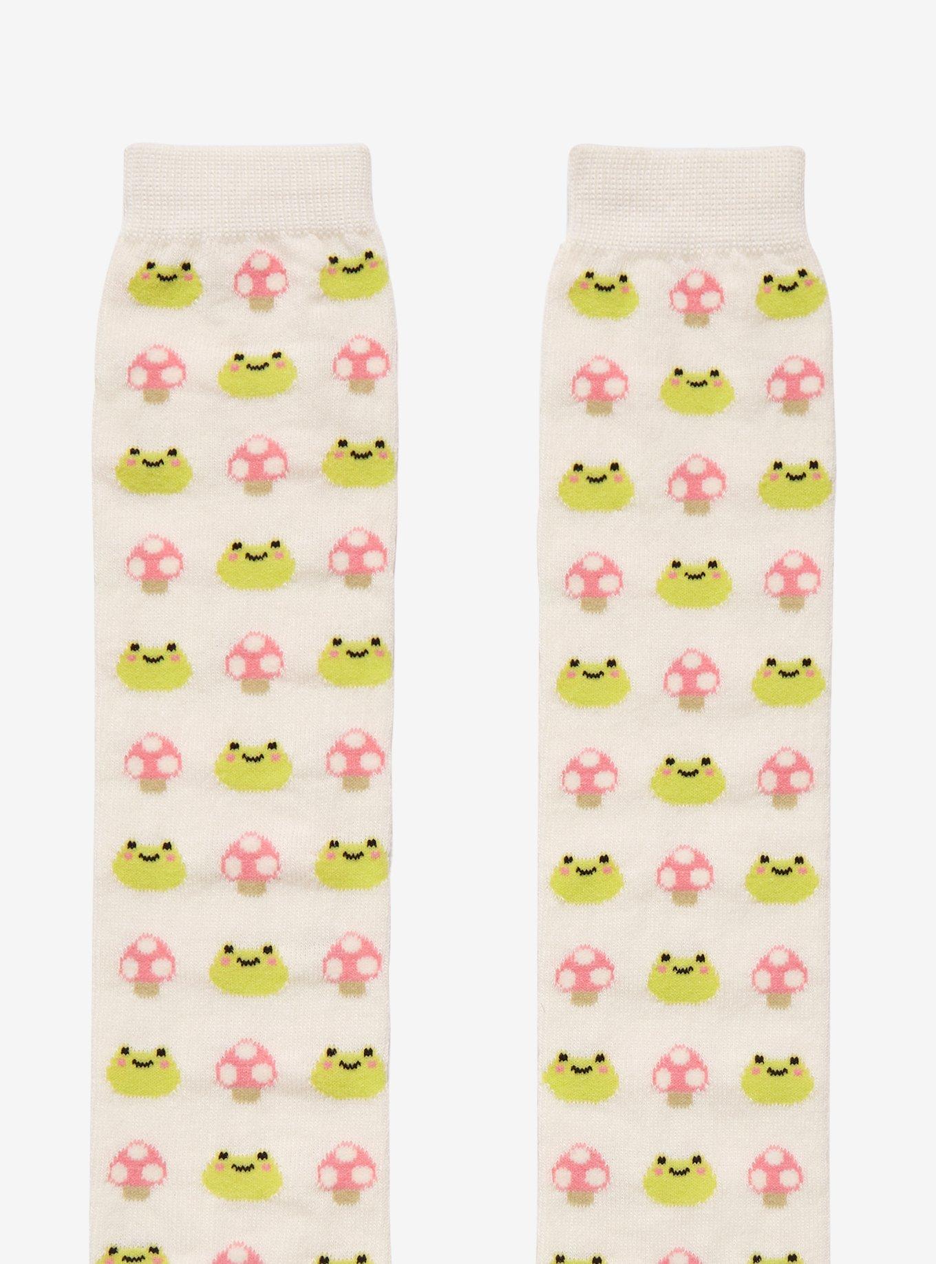 Frog & Mushroom Knee-High Socks, , alternate