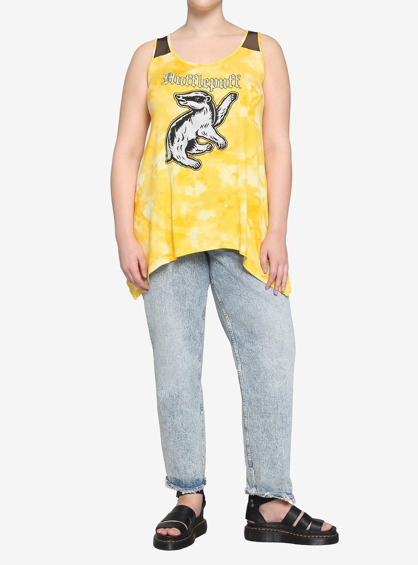 Harry Potter Hufflepuff Tie-Dye Tank Top Plus Size, MULTI, alternate