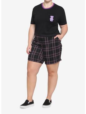 Damaged Bear Boxy Girls Crop T-Shirt Plus Size, , hi-res