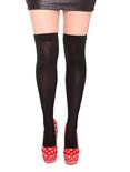 Black Over-The-Knee Thigh Highs With Bow, , alternate