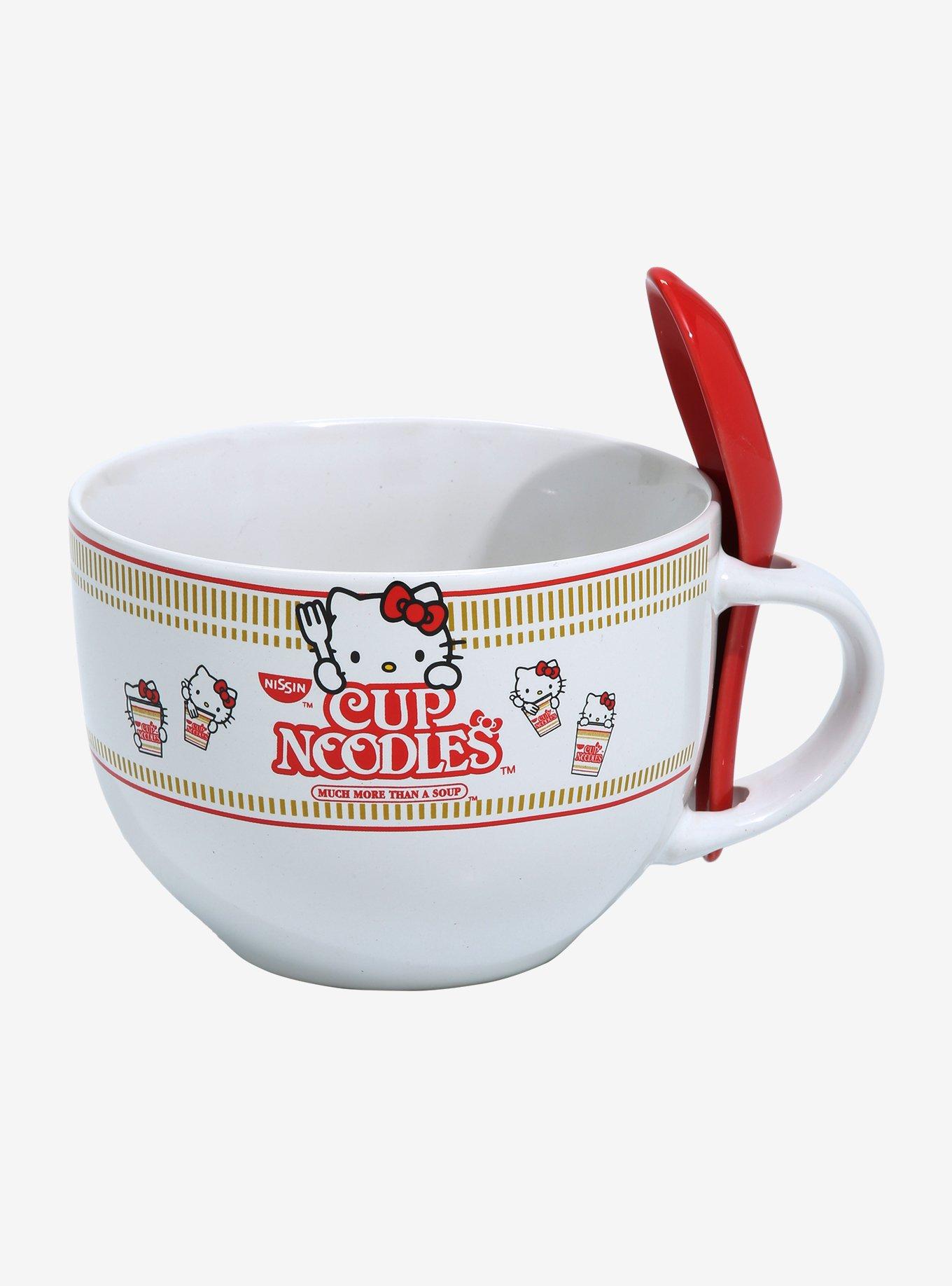 Sanrio Hello Kitty x Nissin Cup Noodles Soup Mug With Spoon | Holds 24  Ounces