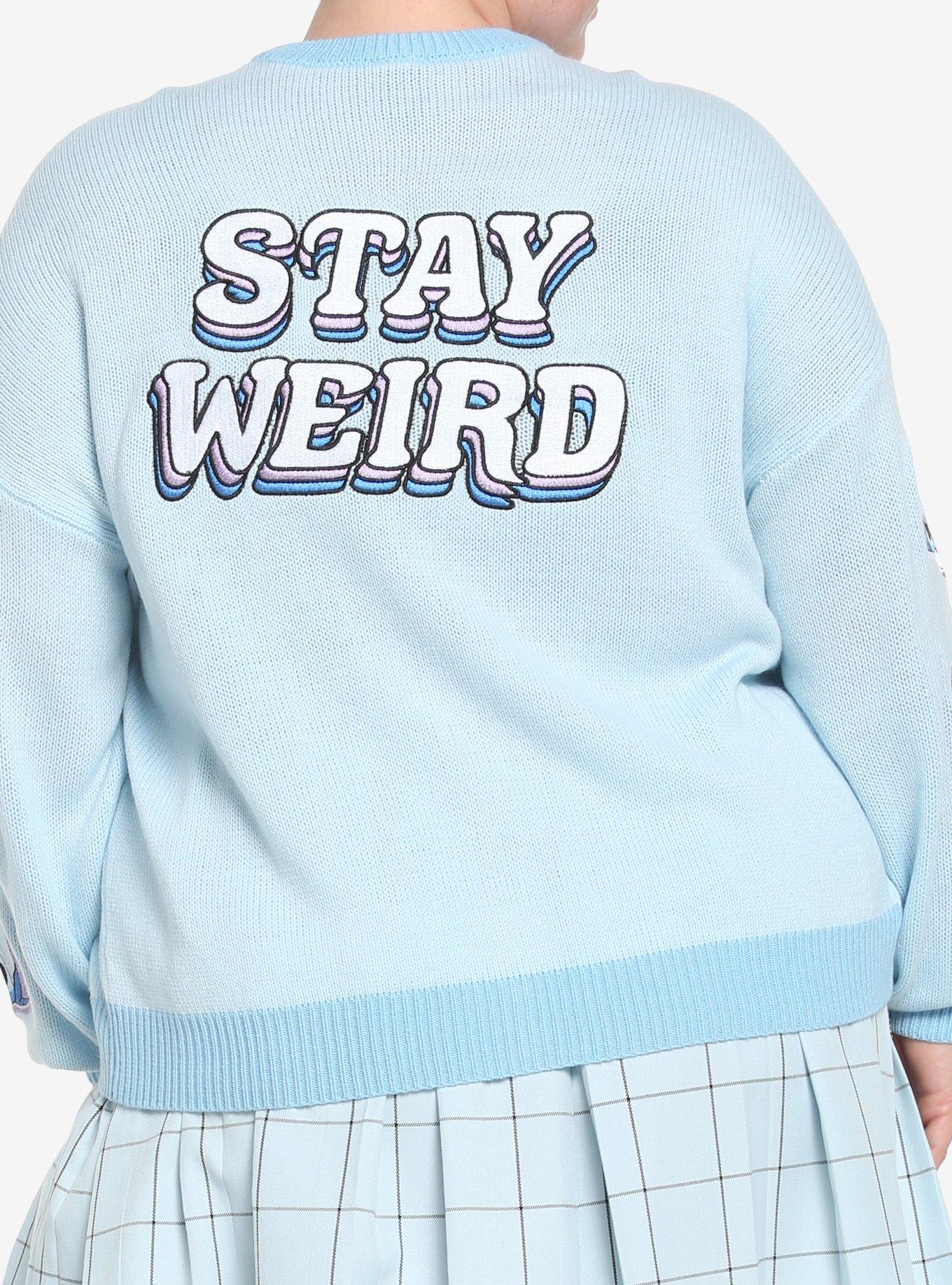 Her Universe Disney Lilo & Stitch Stay Weird Skimmer Cardigan Plus Size, BLUE, alternate