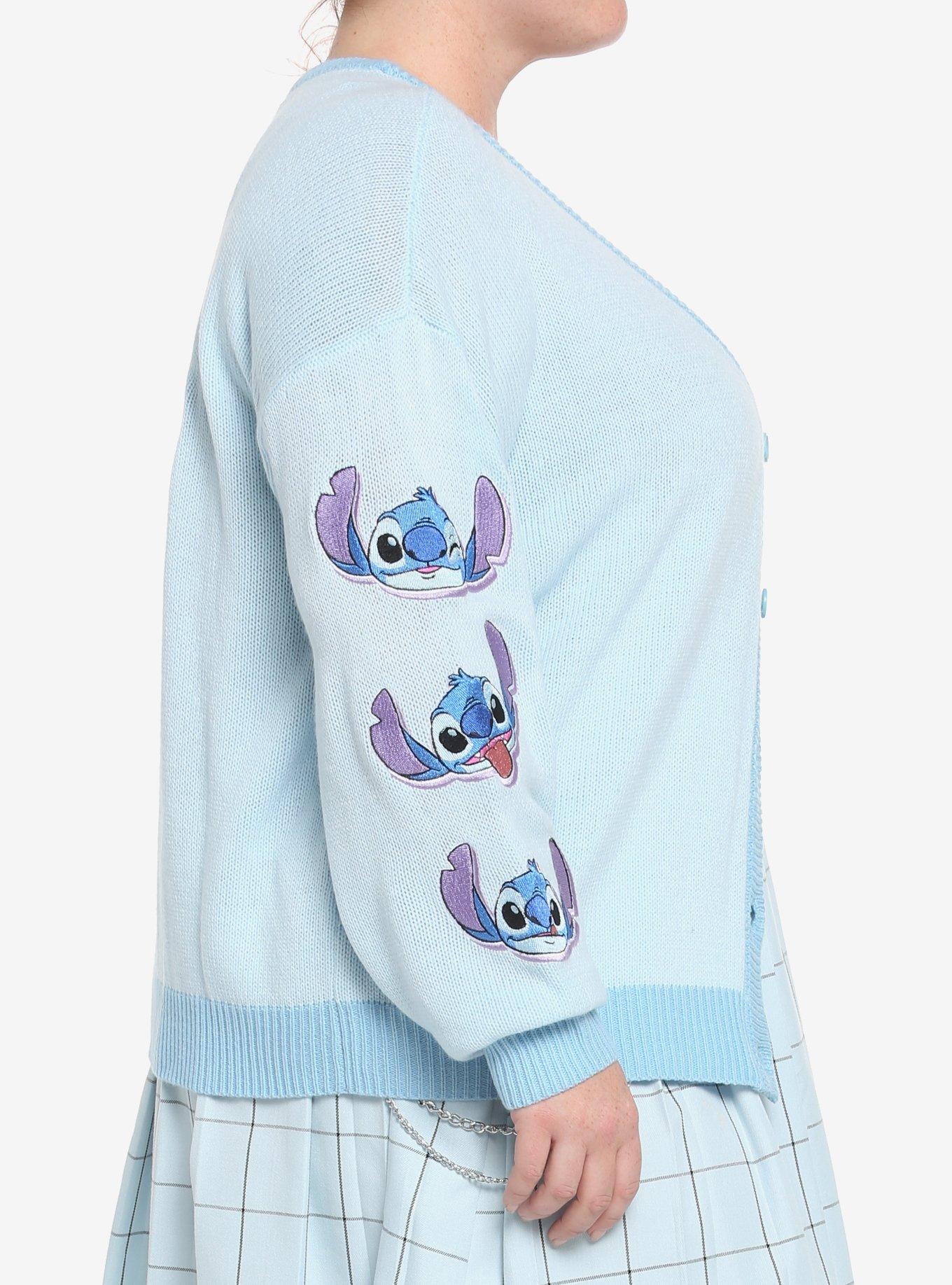 Her Universe Disney Lilo & Stitch Stay Weird Skimmer Cardigan Plus Size, BLUE, alternate