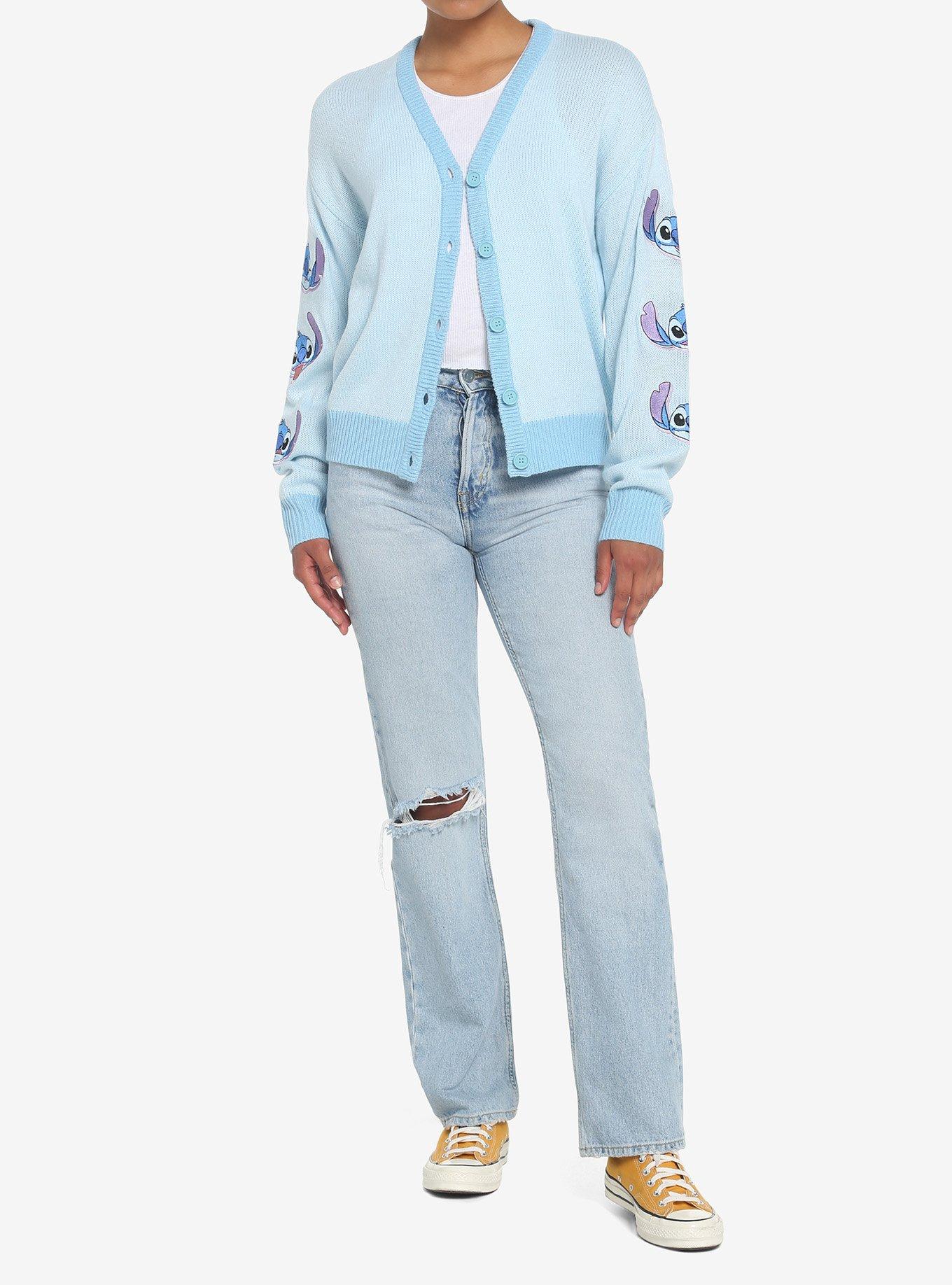 Her Universe Disney Lilo & Stitch Stay Weird Skimmer Cardigan, BLUE, alternate