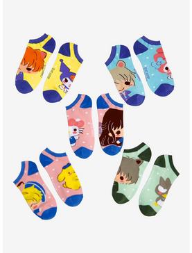 Plus Size Fruits Basket X Hello Kitty And Friends Polka Dot No-Show Socks 5 Pair, , hi-res