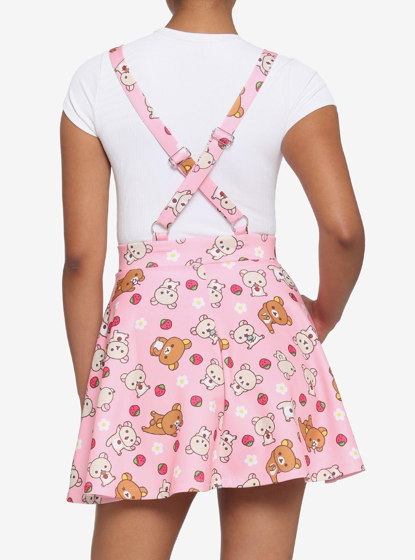 Rilakkuma Strawberry Suspender Skirt, MULTI, alternate