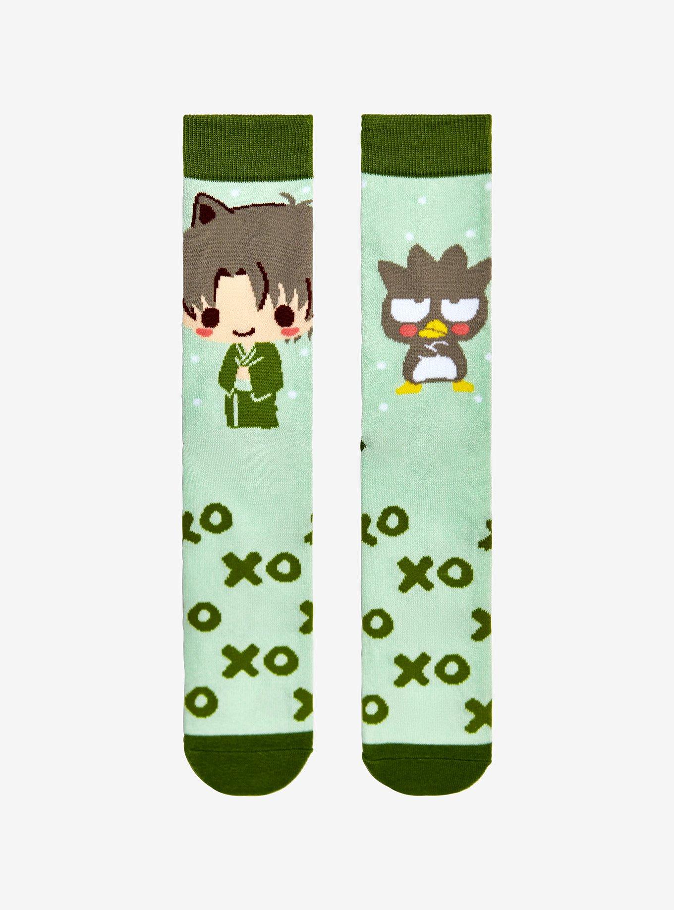 Fruits Basket X Hello Kitty And Friends Shigure Badtz-Maru Crew Socks, , alternate