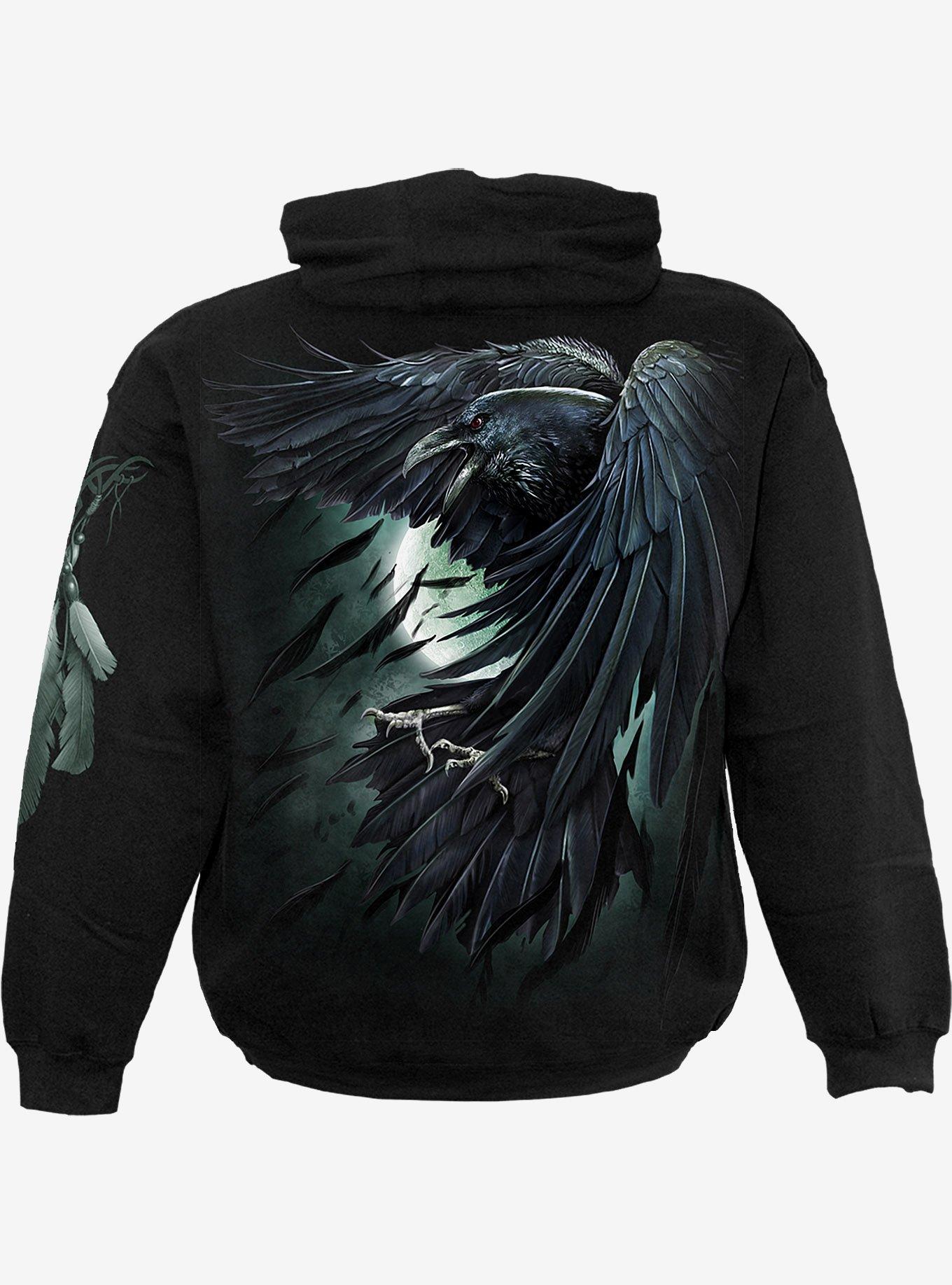 Shadow Raven Hoodie, BLACK, alternate