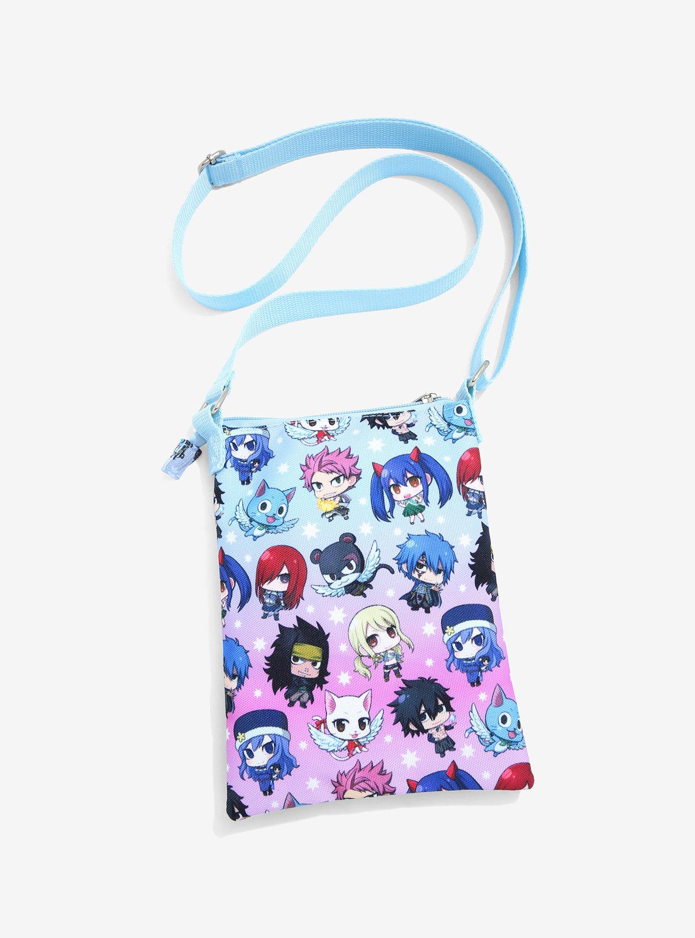 Fairy Tail Chibi Characters Passport Crossbody Bag, , alternate