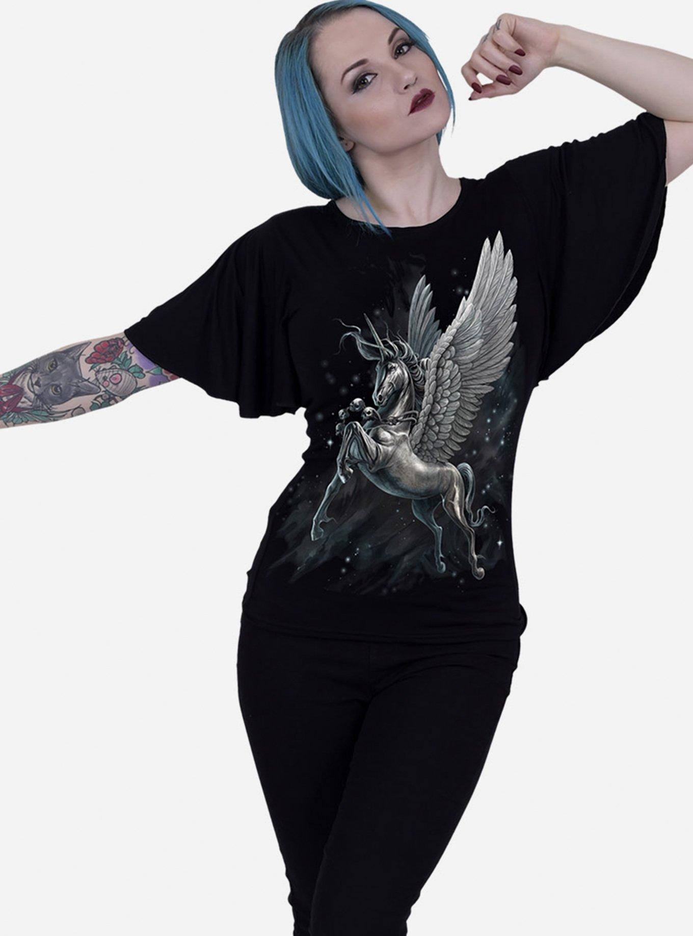 Celestial Boat Neck Bat Sleeve Top, BLACK, alternate