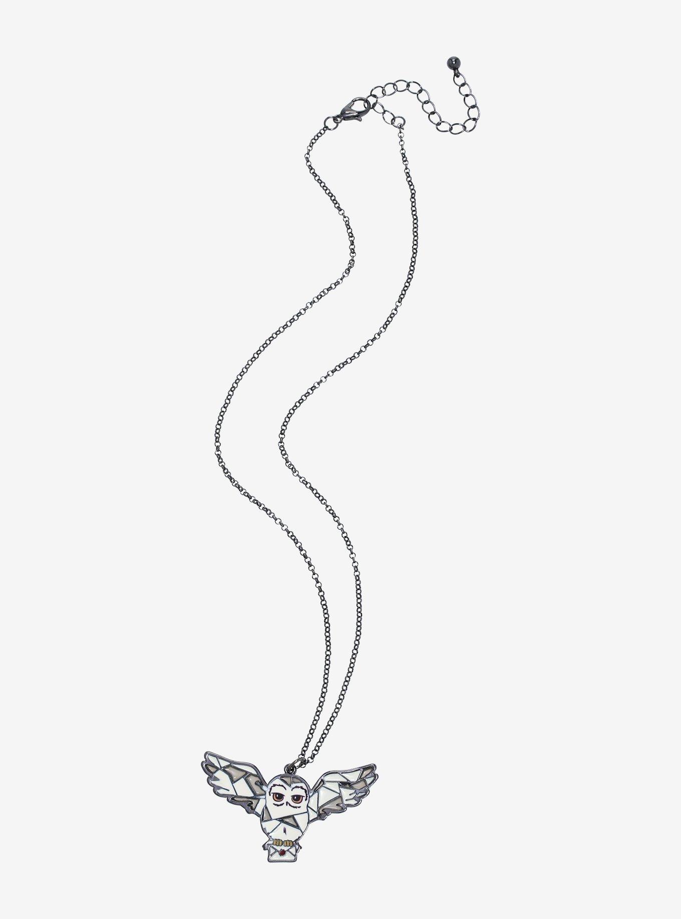 Harry Potter Hedwig Stained Glass Necklace - BoxLunch Exclusive, , alternate