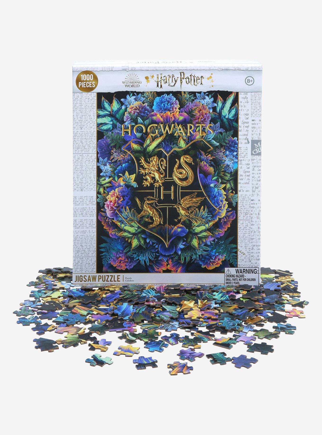 Harry Potter Floral Hogwarts Crest 1000-Piece Puzzle, , alternate