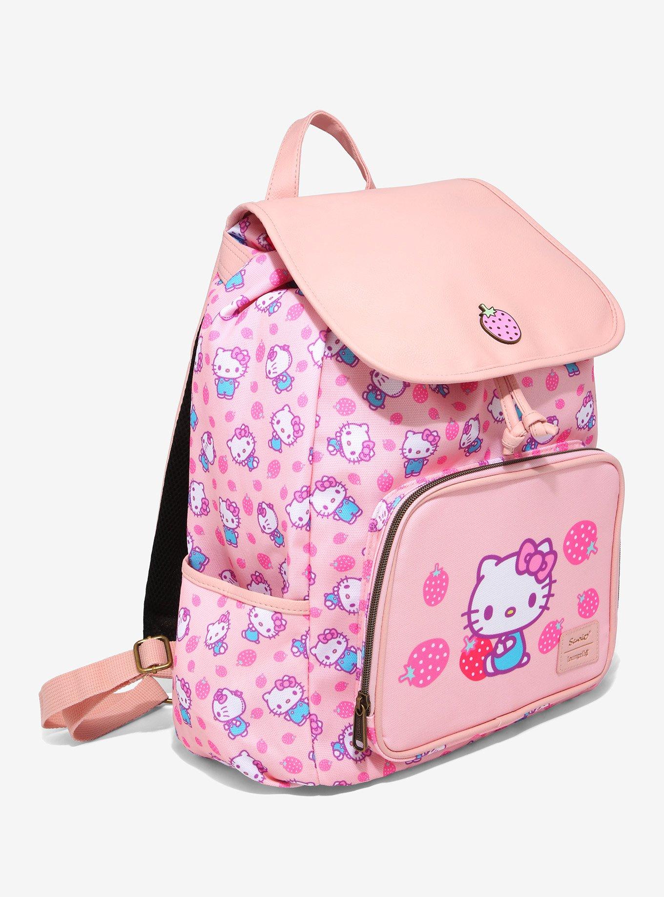 Hello Kitty, Bags, Super Cute Hello Kitty Strawberries Handshoulderbody  Bag With Zipper