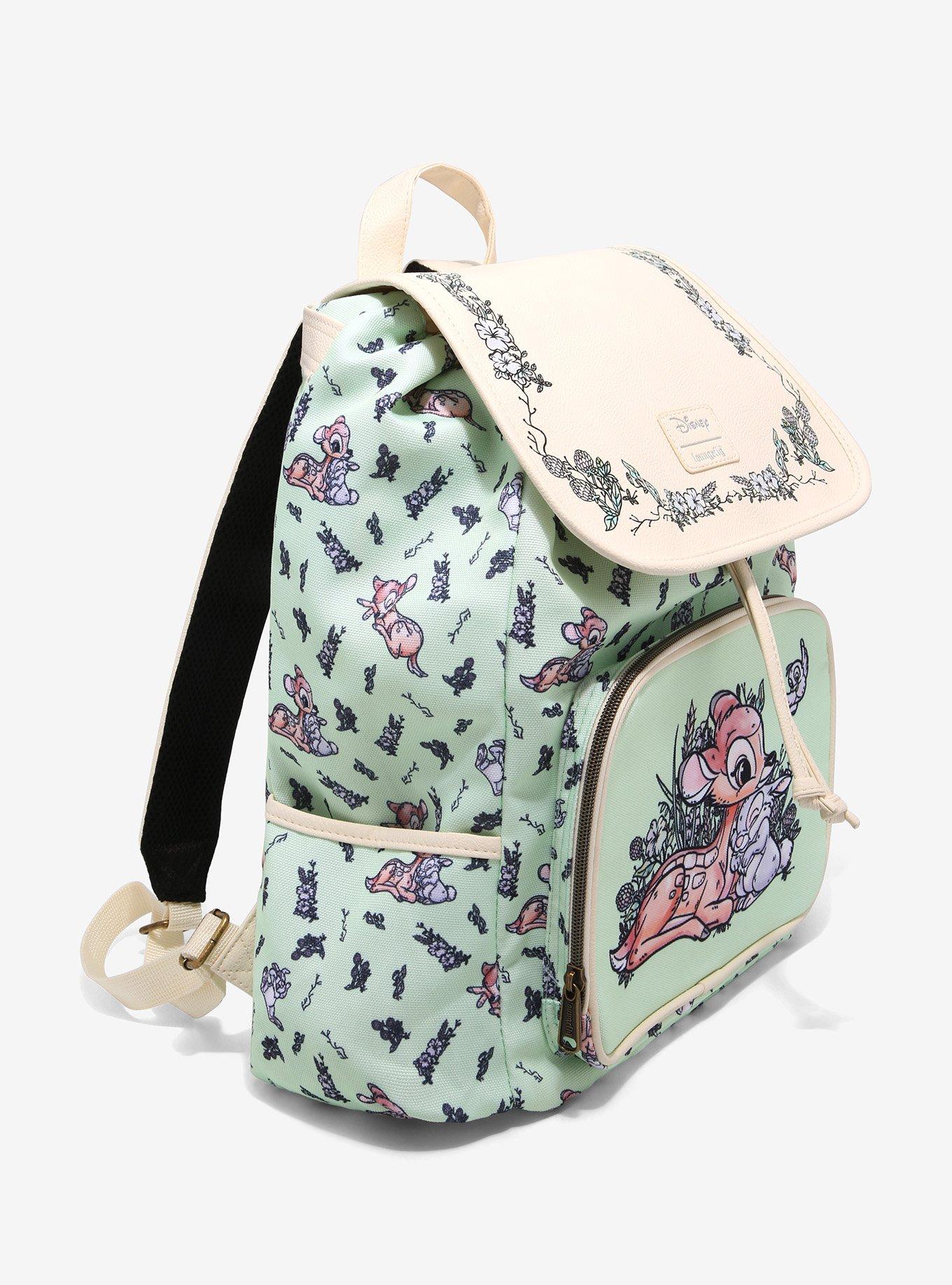 Loungefly Disney Bambi & Thumper Floral Slouch Backpack, , alternate
