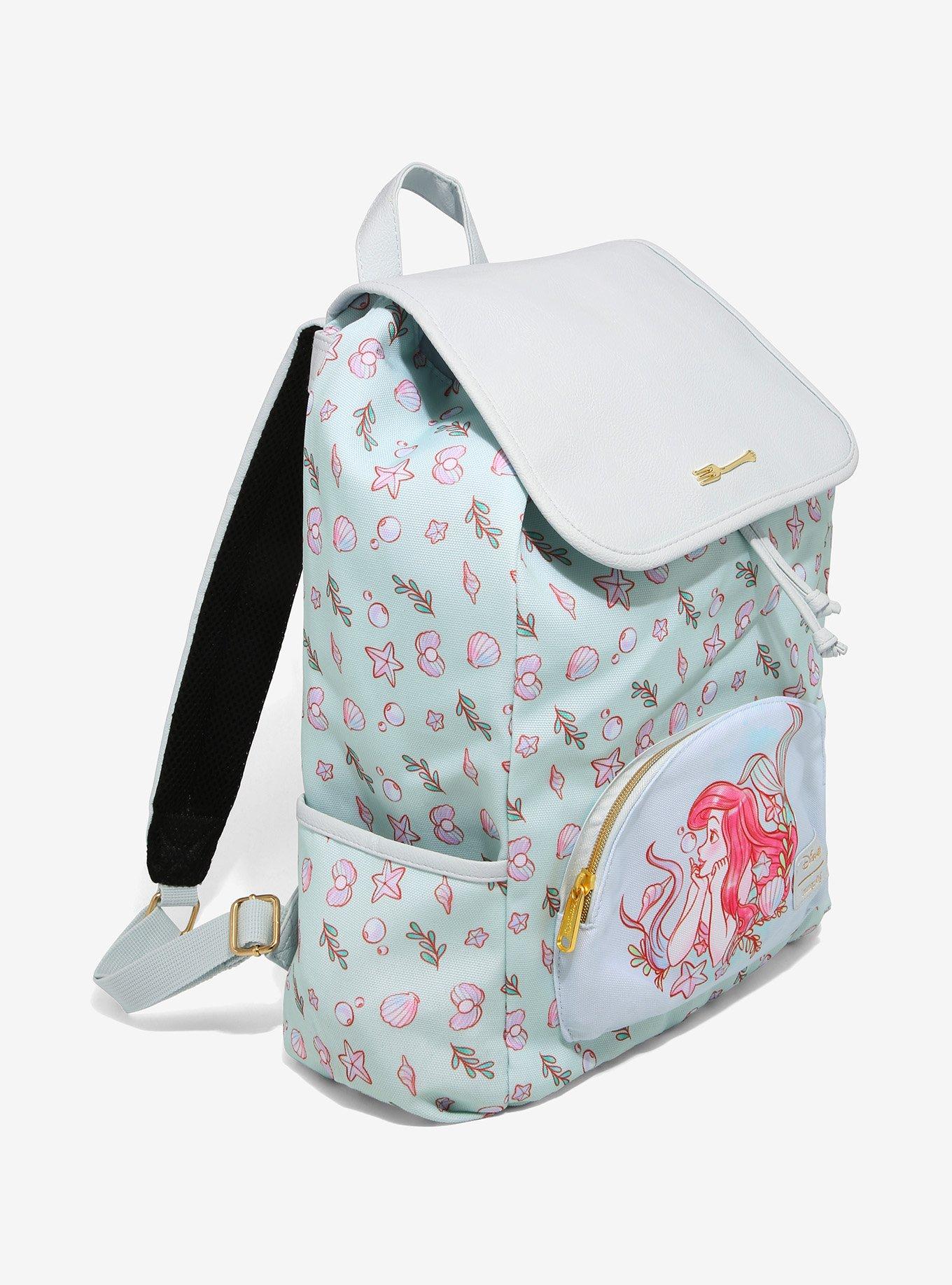 Loungefly Disney The Little Mermaid Ariel Sea Slouch Backpack, , alternate