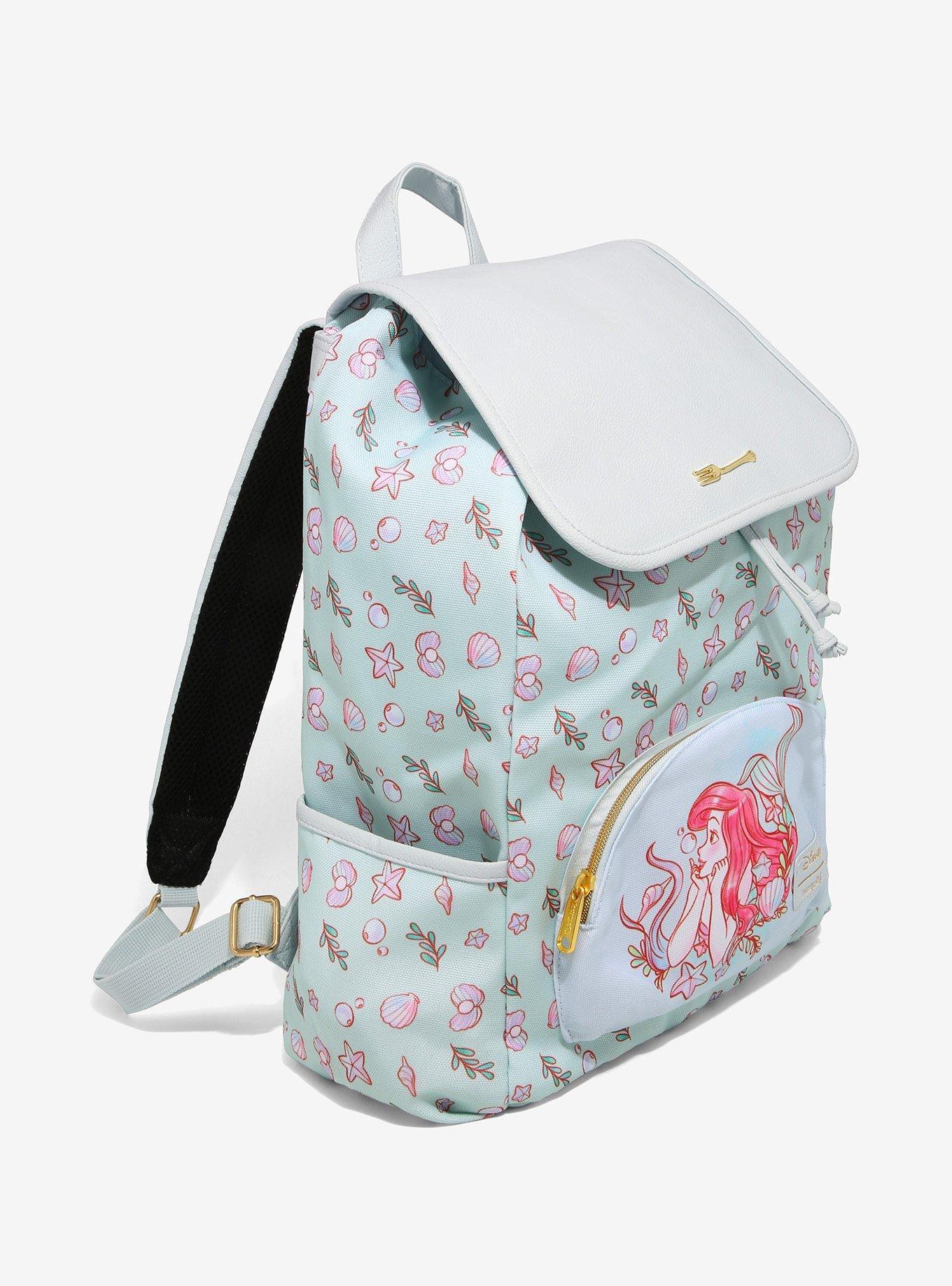 Loungefly Disney The Little Mermaid Ariel Sea Slouch Backpack, , alternate
