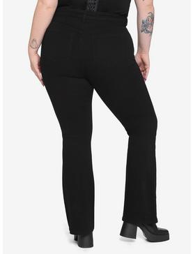 Black Flare Jeans Plus Size, , hi-res