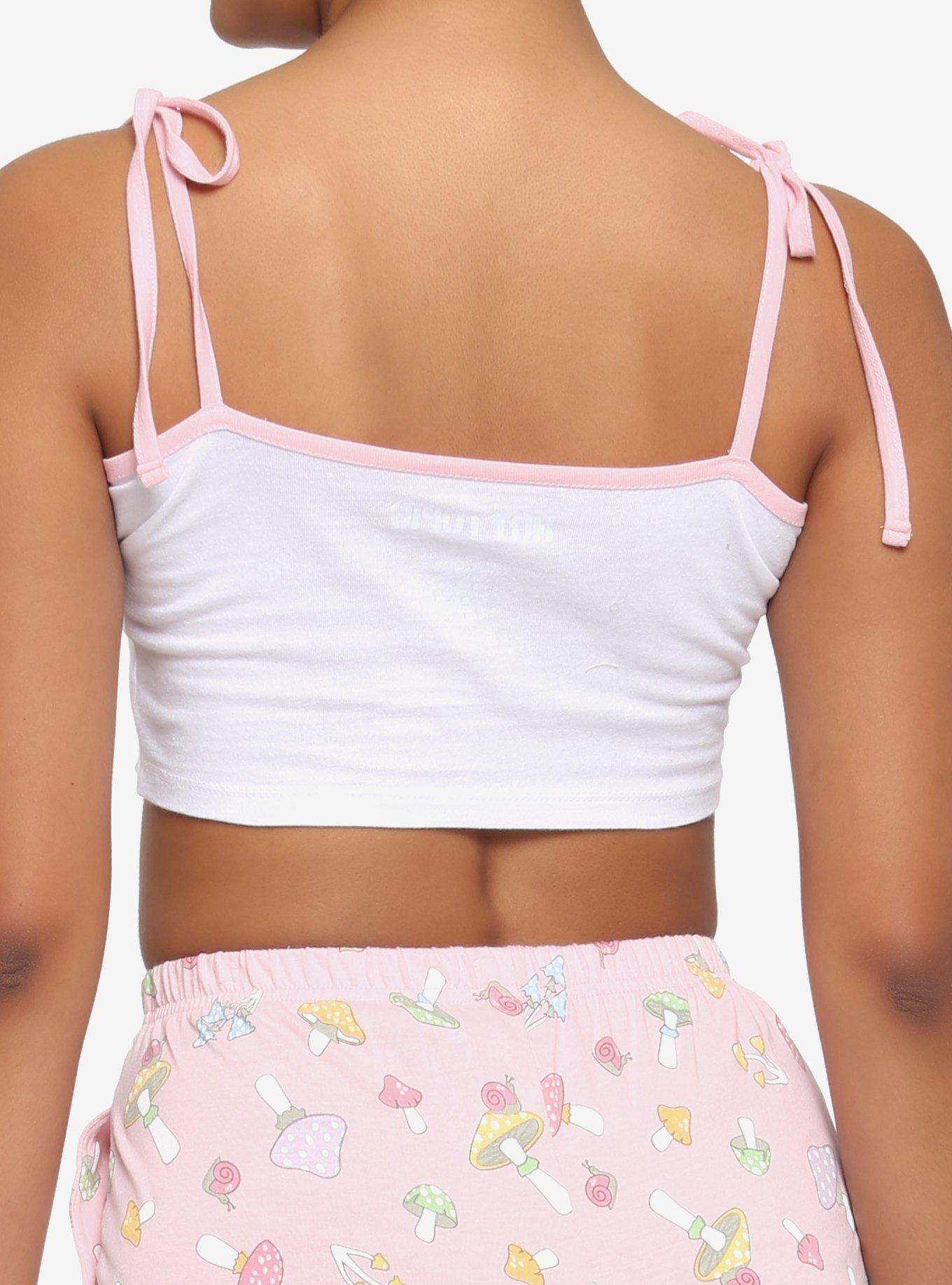 Pastel Mushroom Girls Crop Lounge Cami, MULTI, alternate