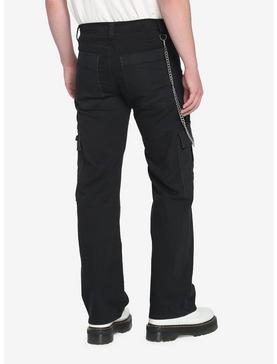 Black Side Chain Carpenter Pants, , hi-res