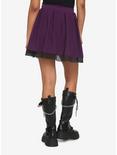 Plus Size Purple Fishnet Skirt, PURPLE, alternate