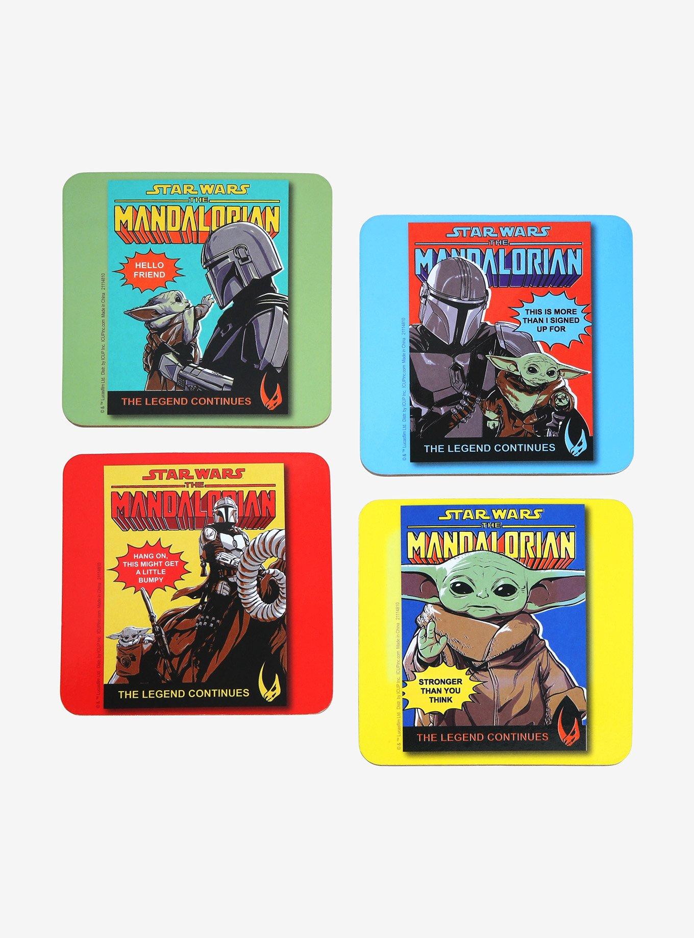 Star Wars The Mandalorian Comic Book Art Coaster Set , , alternate