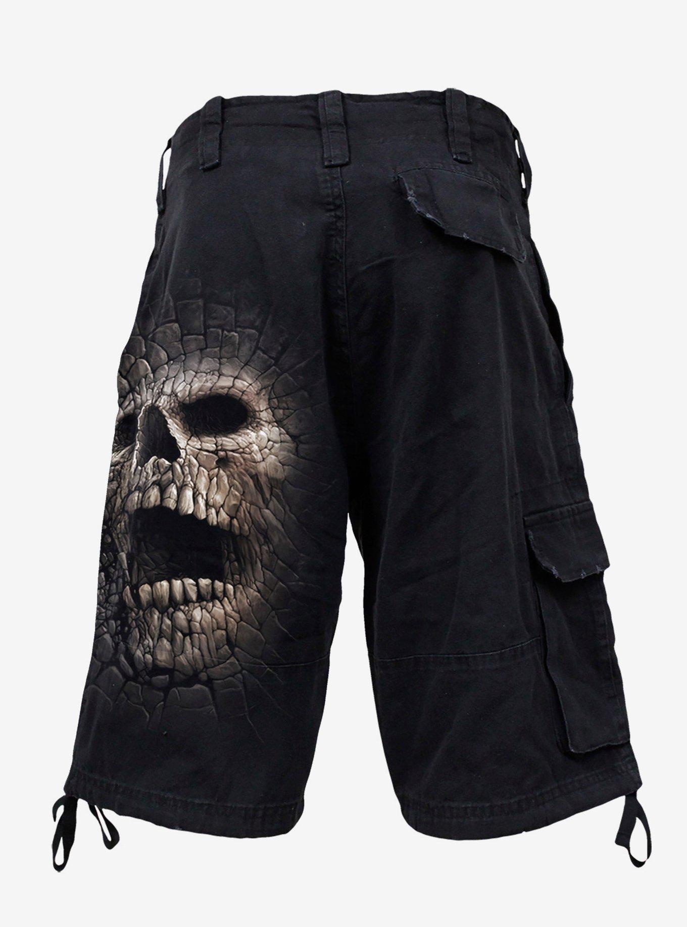 Cracking Up Vintage Cargo Shorts, BLACK, alternate