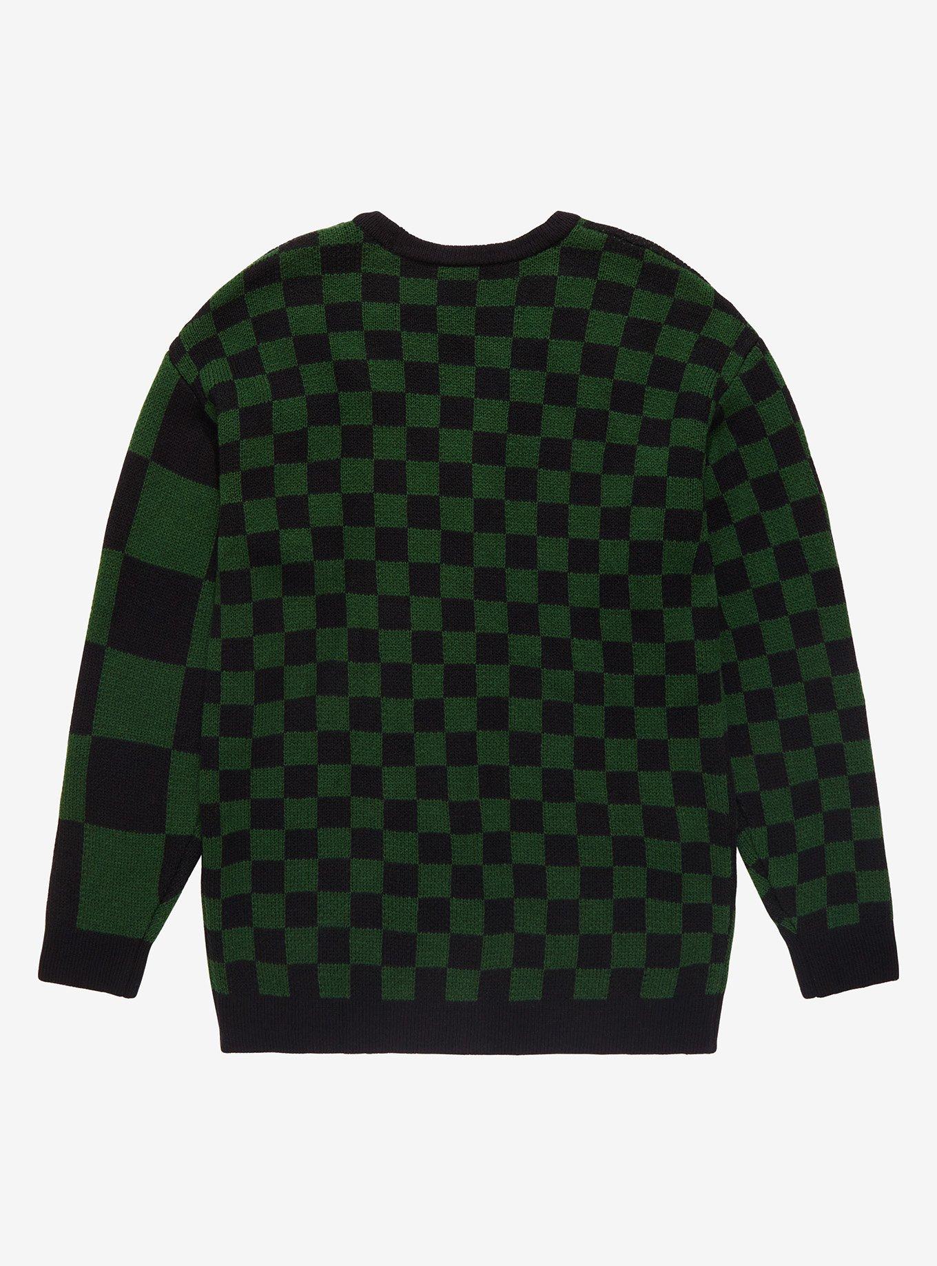 Harry Potter Slytherin Checkered Women's Cardigan - BoxLunch Exclusive, MULTI, alternate