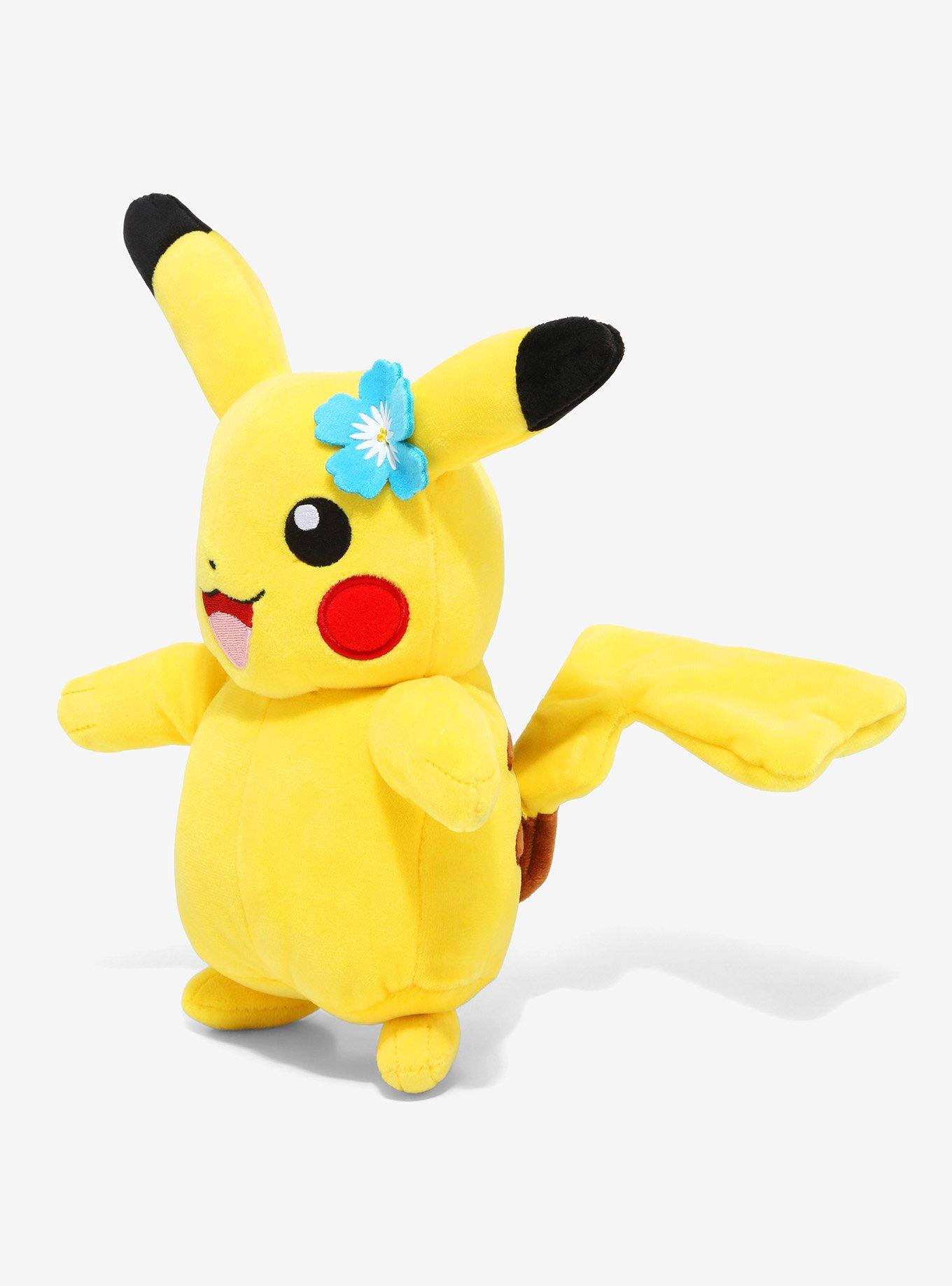 Pokemon Pikachu Blue Flower Plush, , alternate