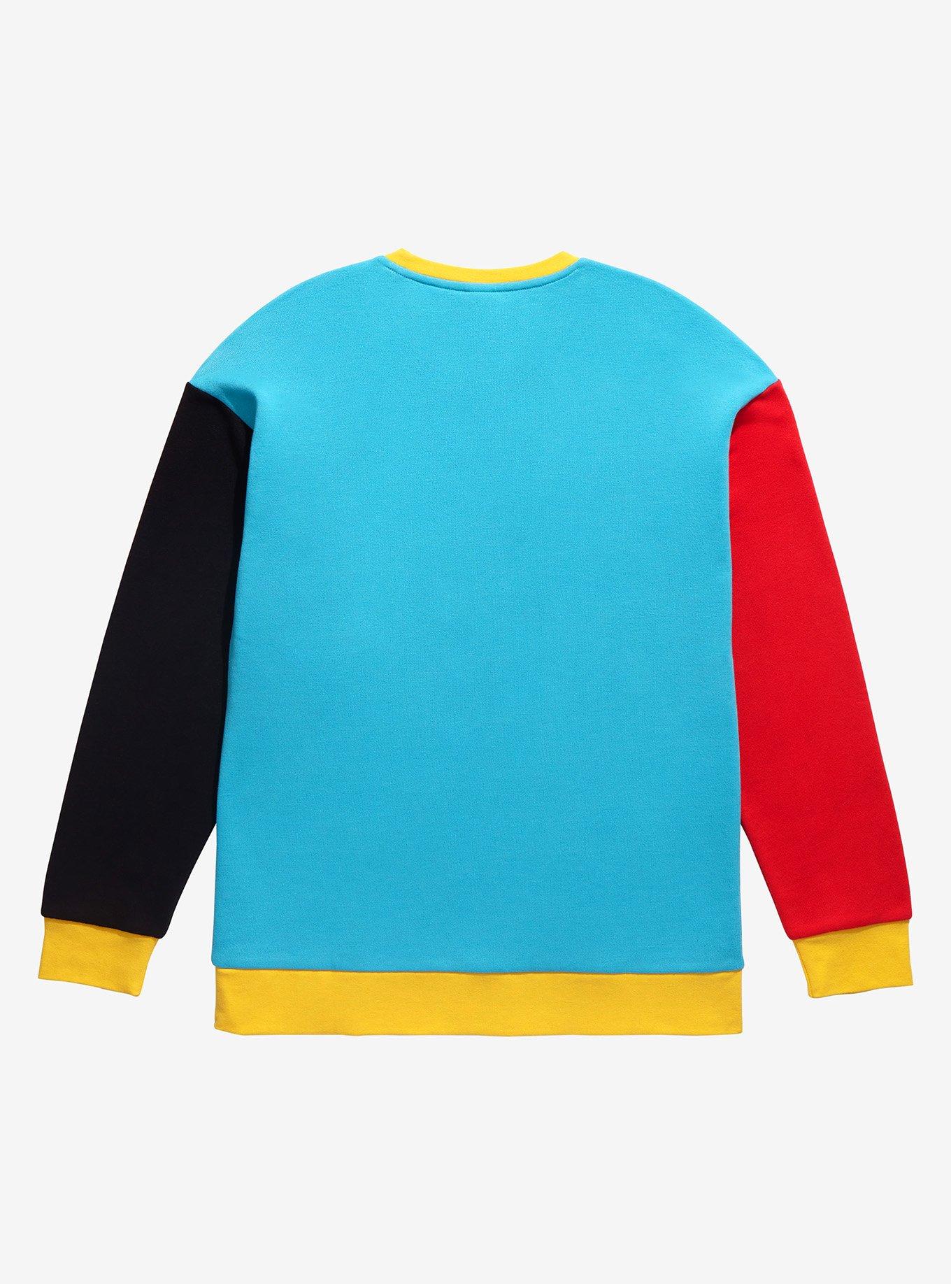 Disney Pixar Luxo Jr. & Logo Color Block Crewneck - BoxLunch Exclusive, MULTI, alternate
