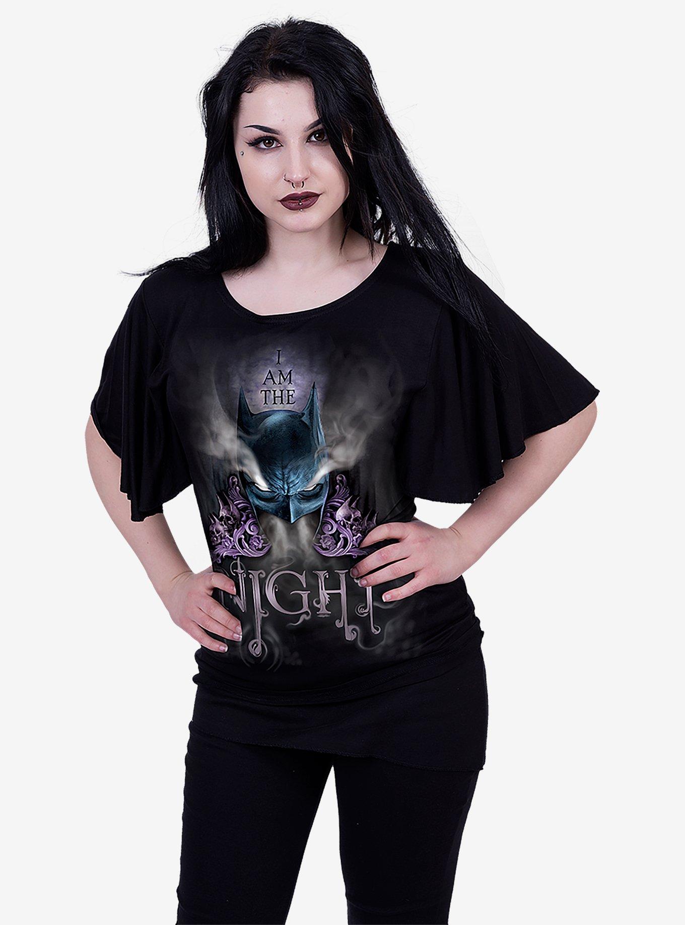 DC Comics Batman I Am The Night Boat Neck Bat Sleeve Top, , hi-res
