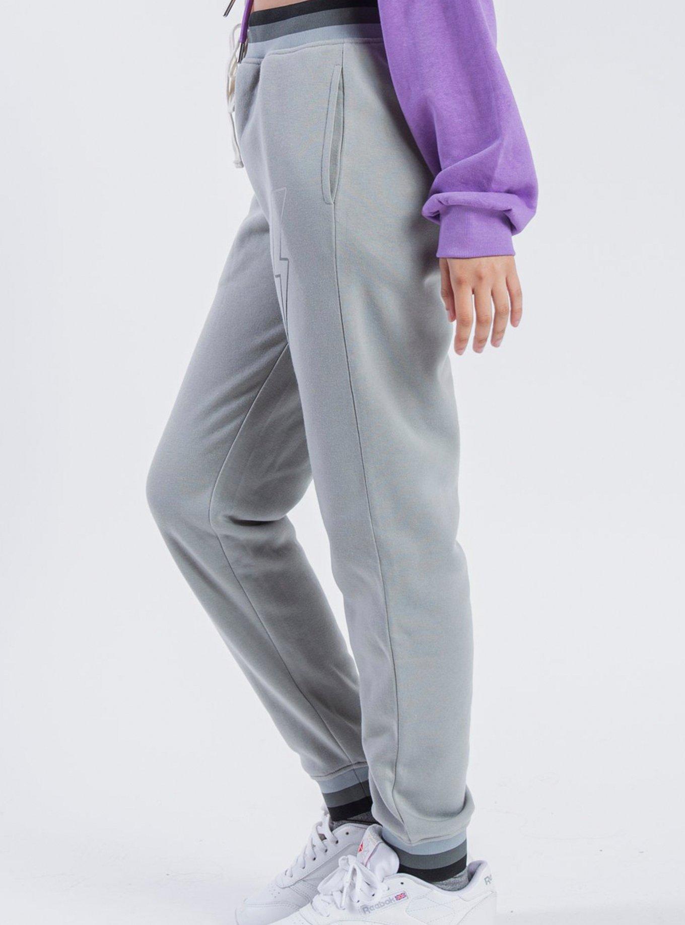 Light Grey Bolt Sweatpants, GREY, alternate