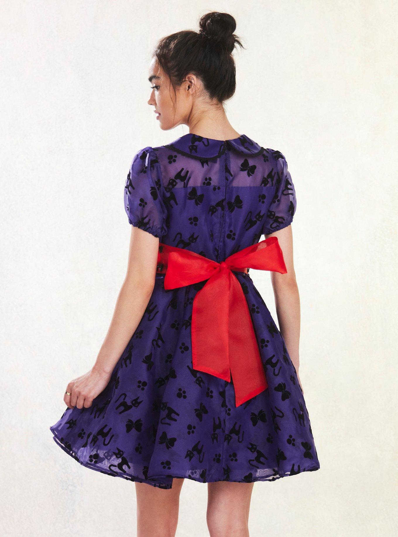 Her Universe Kiki's Delivery Service Jiji Puffy Organza Dress, DARK PURPLE, alternate